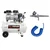 Elephant 1 HP 30L Oil Free Air Compressor (AC30DC) with 7ml Cup Airbrush Gun (AB19) and PU Pipe & Fittings Combo - 6 Months Warranty