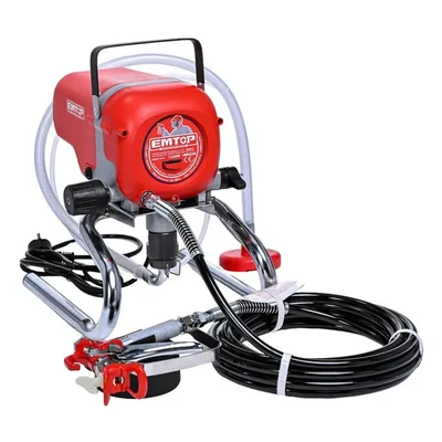 Emtop 1200 W Airless Paint Sprayer With Accessories, 1600 ml/min Fluid Delivery (EMAY1A10)