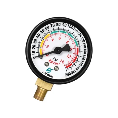 Airotic 200 psi 1/8 Inch Analog Air Pressure Gauge For Air Compressor