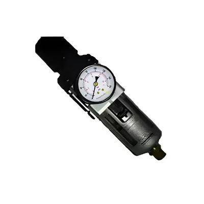 Akari 3/8 Inch Filter Regulator with Gauge & Metal Guard, (AW3000-03)