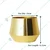 Ecofynd 5 inch Alice Metal Golden Plant Pot for Modern Interior Decoration, Planter Flower Pots, Home Garden Decor