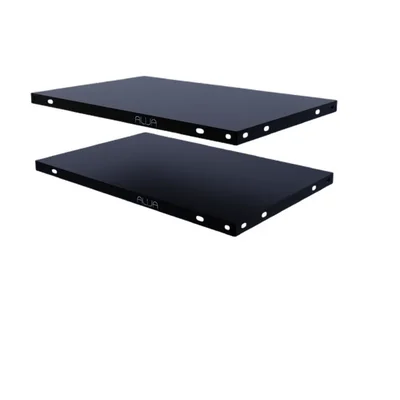 Alija 23 x 12 inch (2 x 1 Feet) Metal Shelves For Racks, Black (24 Gauge Shelves) - Pack of 2