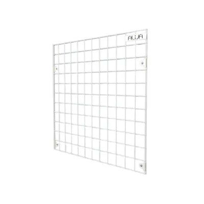 ALIJA 24 x 24 inch White Metal Grid Wall Panel, Wall Mounted Display Grid for Photos
