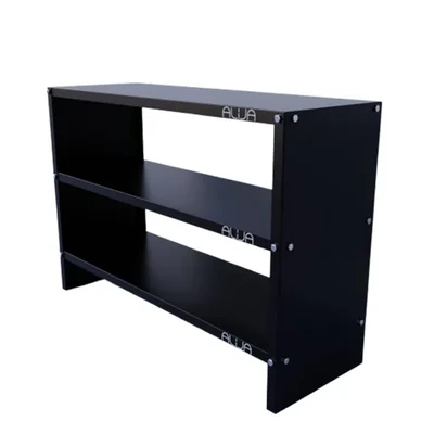 ALIJA 3 Shelves Solid Metal Bookcase/Library/Book Shelf/Rack 24 x 35 x 12 Inch (Color-Black)