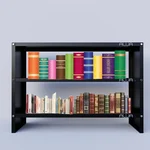 ALIJA 3 Shelves Solid Metal Bookcase/Library/Book Shelf/Rack 24 x 35 x 12 Inch 