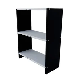 ALIJA 3 Shelves Solid Metal Bookcase/Library/Book Shelf/Rack 36 x 29 x 12 Inch (Color-Black)