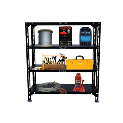 ALIJA 36 x 33 x 12 Inch 4 Shelves Multipurpose Adjustable Storage Rack With Accessories (24 Gauge Shelves 18 Gauge Angle)
