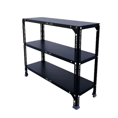 ALIJA 36 x 35 x 9 Inch 3 Shelves Multipurpose Adjustable Storage Rack With Accessories 