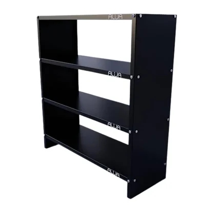 ALIJA 4 Shelves Solid Metal Bookcase/Library/Book Shelf/Rack 36 x 41 x 12 Inch(Color-Black)