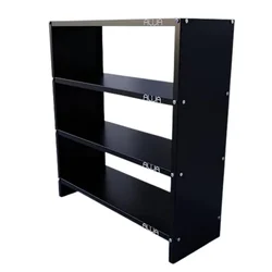 ALIJA 4 Shelves Solid Metal Bookcase/Library/Book Shelf/Rack 36 x 41 x 12 Inch(Color-Black)