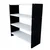 ALIJA 4 Shelves Solid Metal Bookcase/Library/Book Shelf/Rack 36 x 33 x 12 Inch(Color-Black)