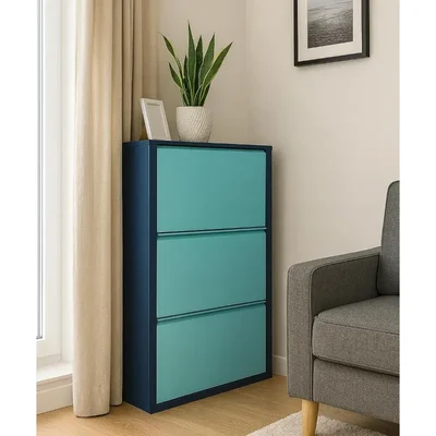 ALIJA 99 x 20 x 56 cm 3-Tier Shoe Rack Cabinet, Space-Saving Organizer