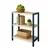 ALIJA 92 x 23 x 92 cm 3-Tier Storage Shelf Unit, White and Blue, Modern Design