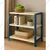 ALIJA 92 x 23 x 92 cm 3-Tier Storage Shelf Unit, White and Blue, Modern Design