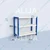 ALIJA 92 x 23 x 92 cm 3-Tier Storage Shelf Unit, White and Blue, Modern Design