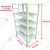 ALIJA 48 x 29 x 18 Inch 5 Shelves Multipurpose Adjustable Storage Rack With Accessories (22 Gauge Shelf 16 Gauge Angle)