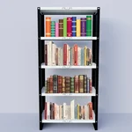 ALIJA 5 Shelves Solid Metal Bookcase/Library/Book Shelf/Rack 48 x 23 x 12 Inch