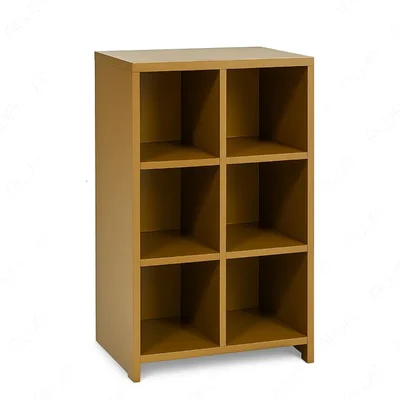 ALIJA 36 x 23 x 12 inch 3 Tier 6-Compartment Pigeon Hole Storage Organizer Cabinet,Gold Metal Frame