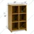ALIJA 36 x 23 x 12 inch 3 Tier 6-Compartment Pigeon Hole Storage Organizer Cabinet,Gold Metal Frame