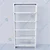 ALIJA Solid Metal Bookcase/Library/Book Shelf/Rack (60 x 29 x 6 Inch) with 6 Shelves (Ivory)
