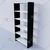 ALIJA 6 Shelves Solid Metal Bookcase/Library/Book Shelf/Rack 72 x 35 x 12 Inch (Black and Ivory)