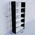 ALIJA 6 Shelves Solid Metal Bookcase/Library/Book Shelf/Rack 72 x 35 x 12 Inch (Black and Ivory)