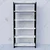 ALIJA 6 Shelves Solid Metal Bookcase/Library/Book Shelf/Rack 72 x 35 x 12 Inch (Black and Ivory)