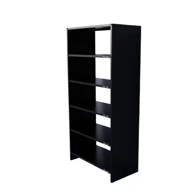 ALIJA 6 Shelves Solid Metal Bookcase/Library/Book Shelf/Rack 72 x 35 x 18 Inch (Black, Solid)