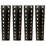Alija 72 inch Slotted Angle Black Colour, Powder Coating (Pack of 4)