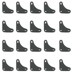 ALIJA 8 x 8 cm Corner Plates for Extra Strength for Racks (Black) - Pack of 20