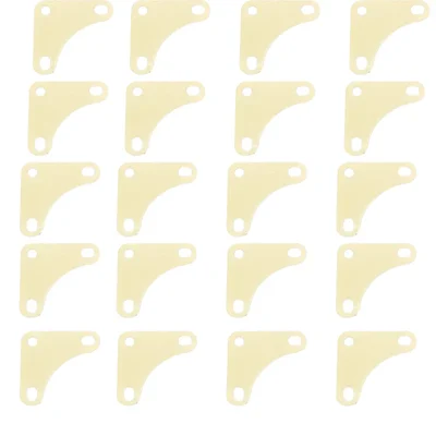 ALIJA 8 x 8 cm Corner Plates for Extra Strength for Racks (Ivory) - Pack of 20
