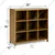 ALIJA 36 x 12 x 36 inch 3 Tier 9-Compartment Pigeon Hole Storage Organizer Cabinet 