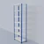 Alija 84 x 29 x 15 Inch 7 Shelves Multipurpose Storage Rack With Accessories ( Colour- Blue & Ivory)(Gauge-22 Gauge)