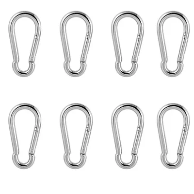 ALIJA 2.5 inch x 6 mm Thick Heavy Duty Spring Clips Hook Survival Tool - Pack of 8