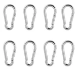 ALIJA 2.5 inch x 6 mm Thick Heavy Duty Spring Clips Hook Survival Tool - Pack of 8