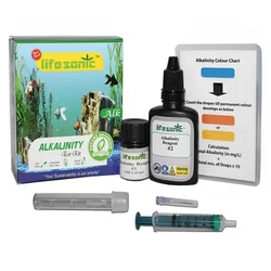Lifesonic Alkalinity Test Kit Set for Aqua-Farming, Tanks and Ponds | 100 Tests per Kit | 10-400 PPM Reading Ability