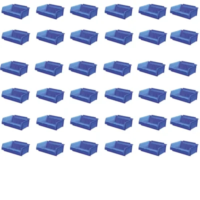 Alkon 100 x 110 x 55 mm Red and Blue Tiny Storage Bin (612/T) - Pack of 36(Color-Blue)