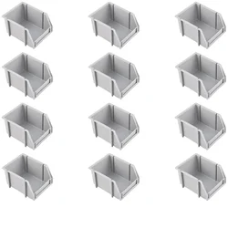 Alkon 125 x 100 x 75 mm Grey Storage Bin (PBR 205) - Pack of 12