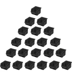 Alkon 150 x 110 x 75 mm Black Hippo Bin (612/S) - Pack of 21