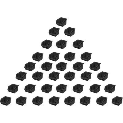 Alkon 150 x 110 x 75 mm Black Hippo Bin (612/S) - Pack of 36