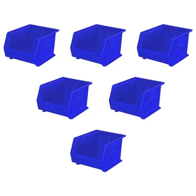 Alkon 290 x 180 x 145 mm Red and Blue Storage Bin (SB 4) - Pack of 6(Color-Blue)