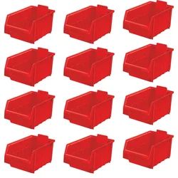 Alkon 290 x 180 x 145 mm Red and Blue Storage Bin (SB 4) - Pack of 12(Color-Red)