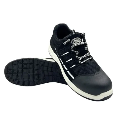 Allen Cooper AC 11788 Fabric And Leather Safety Shoes With Fiber Toe Cap, Anti-Skid Sole, Heat, Water & Oil Resistant(Size-7)