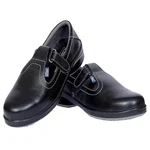 Allen Cooper AC-1197BLK ISI Marked Women Safety Shoe With Double Density DIP-PU Sole, Black