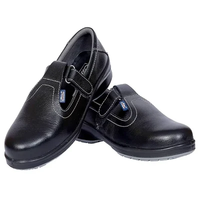 Allen Cooper AC-1197BLK ISI Marked Women Safety Shoe With Double Density DIP-PU Sole, Black(Size-3)