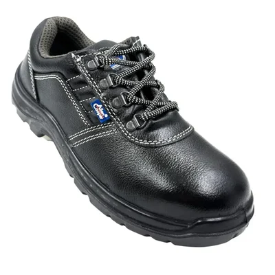 Allen Cooper AC 1267 Safety Shoes With Double Density DIP-PU Sole, Black(Size-4)
