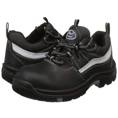 Allen Cooper AC-1425BLK ISI Marked Men's Safety Shoe With PU Midsole And NR OutSole Heat Resistant(Size-5)