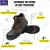 Allen Cooper AC-1432 ISI Marked High Ankle Safety Shoe, FRP Toe Cap for 200 Joules, Brown(Size-6)