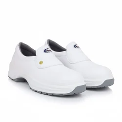 Allen Cooper AC-1442 Washable Safety Shoe, 200 J Steel Toe, DIP Dual Density PU Sole, White(Size-5)