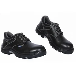 Allen Cooper AC-1450 Heat Resistant ISI Marked Safety Shoe, PU Midsole NR OutSole, Black(Size-6)